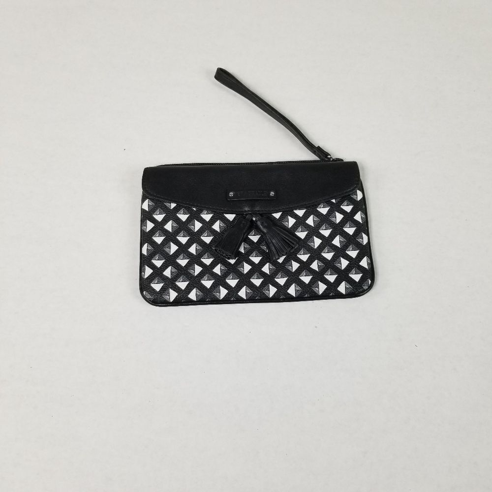 Vera Bradley Black, White & Gray Diamond Pattern Clutch